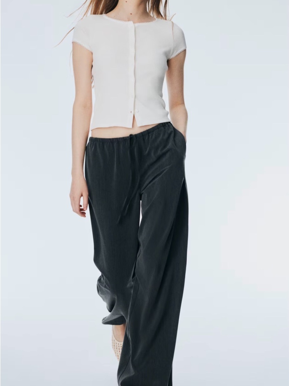 H&M Wide-Leg Linen Pants